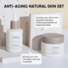 Organic Natural Niacinamide Nourishing Tighten Glowing Face Serum And Cream 2 Piece Anti-Aging Set For Dry And Sensitive Skin