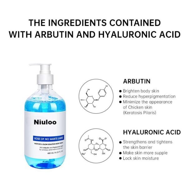 NIULOO Factory Custom Moisture & Glow Solution Body Wash Fragrance Shower Lotion With Hyaluronic Acid Manufacturer OEM Private Label - Image 3