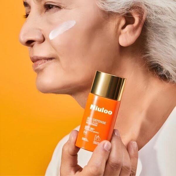 OEM Niuloo Age Defense Facial Fluid Sunscreen SPF50 40ML Manufacturer Wholesale Private Label - Image 2