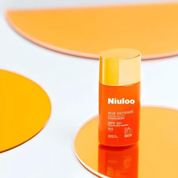 OEM Niuloo Age Defense Facial Fluid Sunscreen SPF50 40ML Manufacturer Wholesale Private Label - Image 5