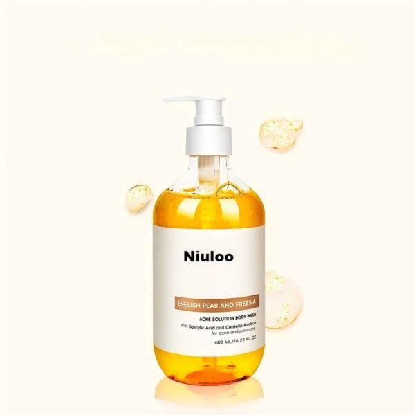 NIULOO Factory Customized English Pear & Freesia Body Wash Scented Shower Lotion For Back Acne Manufacturer OEM Private Label - Image 5