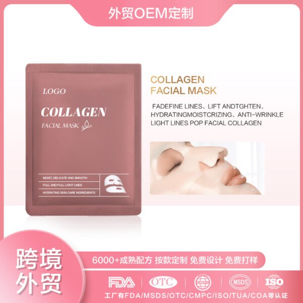 NIULOO Factory Customized Amazon TikTok Hot Selling Collagen Mask Deep Moisturizing Soluble Water Whitening Transparent Mask Manufacturer OEM Private Label