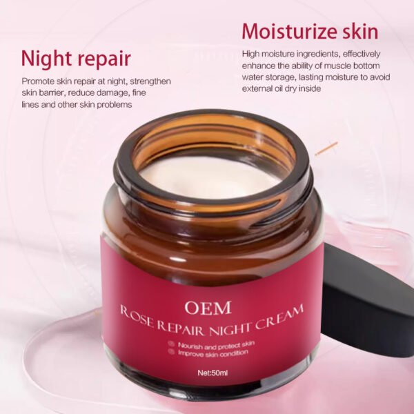 NIULOO Amazon TikTok best-selling New Zealand same style rose hip repair night cream moisturizing repair moisturizing cream manufacturer customized OEM private label - Image 3