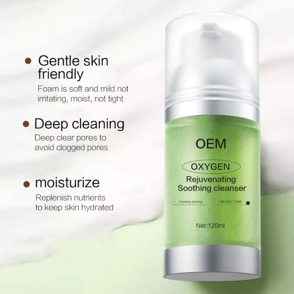 NIULOO Factory Customized Amazon TikTok Hot Selling Water Oxygen Rejuvenating Soothing Cleanser Refreshing Oil Control Gentle Cleansing Face Wash Manufacturer OEM Private Label - Image 3