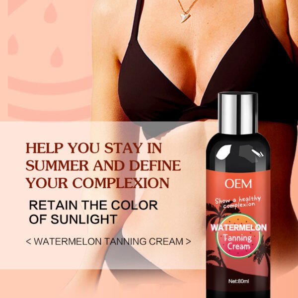 NIULOO Factory Customized Amazon TikTok Hot Selling Sunless Tanning Cream European and American Natural Wheat Bronze Tanning Lotion Moisturizing Moisturizing Cream Manufacturer Wholesale OEM Private Label - Image 3