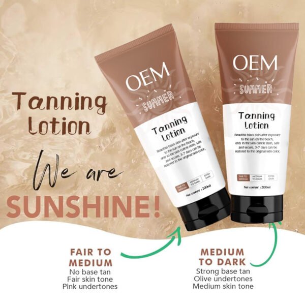 NIULOO Factory Customized Amazon TikTok Hot Selling Tanning Lotion Body Lotion Tanning Cream Skin Care Manufacturer Wholesale OEM Private Label - Image 3