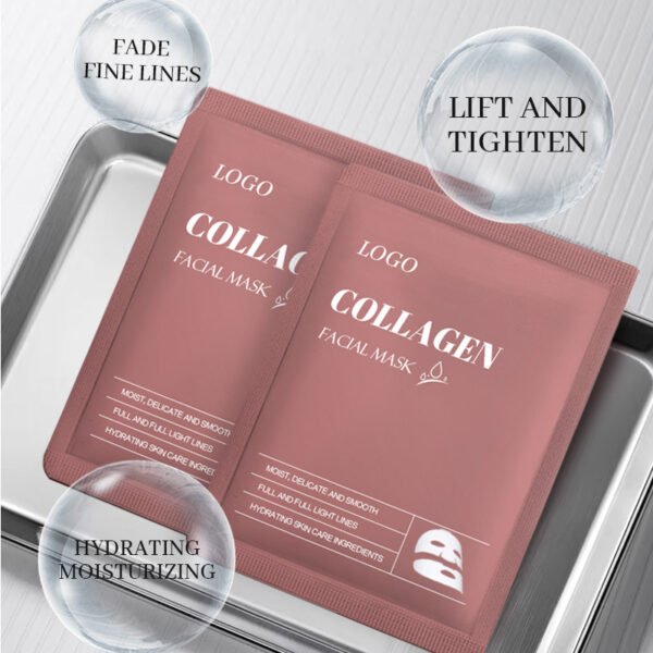 NIULOO Factory Customized Amazon TikTok Hot Selling Collagen Mask Deep Moisturizing Soluble Water Whitening Transparent Mask Manufacturer OEM Private Label - Image 3