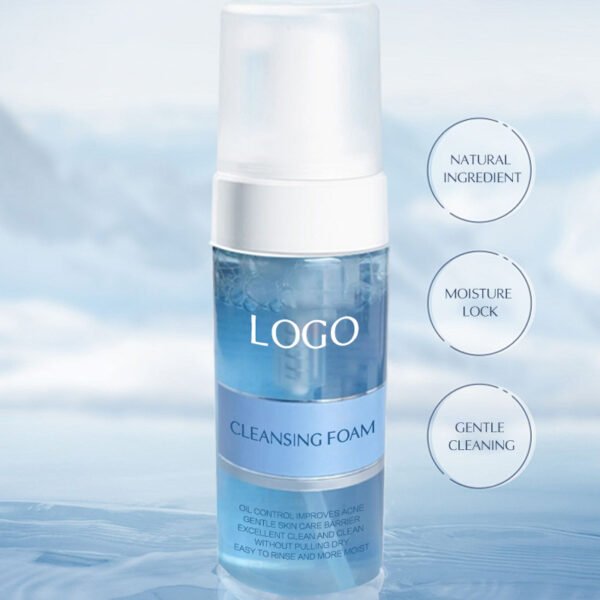 NIULOO Factory Customized Amazon TikTok Hot Selling Amino Acid Cleansing Mousse Pore Cleansing Oil Control Gentle Non-tightening Foaming Facial Cleanser Manufacturer Wholesale OEM Private Label - Image 3