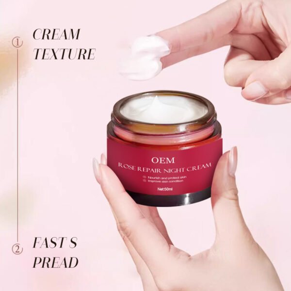NIULOO Amazon TikTok best-selling New Zealand same style rose hip repair night cream moisturizing repair moisturizing cream manufacturer customized OEM private label - Image 4