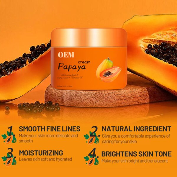 NIULOO Factory Customized Amazon TikTok Hot Selling Papaya Cream Lightens Facial Spots Freckles Cream Brightens and Moisturizes Skin Morning and Night Cream Manufacturer Wholesale OEM Private Label - Image 4