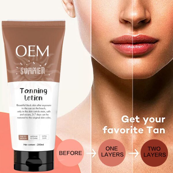 NIULOO Factory Customized Amazon TikTok Hot Selling Tanning Lotion Body Lotion Tanning Cream Skin Care Manufacturer Wholesale OEM Private Label - Image 4