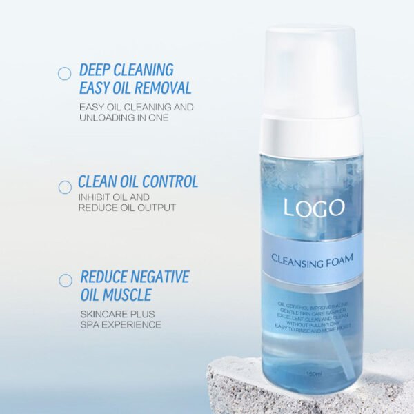 NIULOO Factory Customized Amazon TikTok Hot Selling Amino Acid Cleansing Mousse Pore Cleansing Oil Control Gentle Non-tightening Foaming Facial Cleanser Manufacturer Wholesale OEM Private Label - Image 4