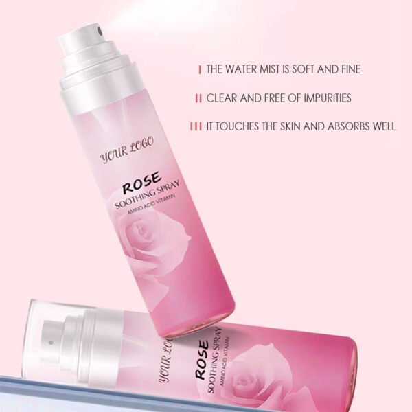 NIULOO Factory Customized Amazon TikTok Hot Selling Rose Soothing Spray Brightening Moisturizing Repairing Sensitive Skin Toner Manufacturer OEM Private Label - Image 4