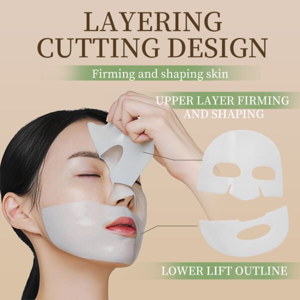 NIULOO Factory Customized Korean Hot Split Collagen Mask Whitening Transparent Dissolvable Upper and Lower Face Split Mask Manufacturer OEM Private Label - Image 5