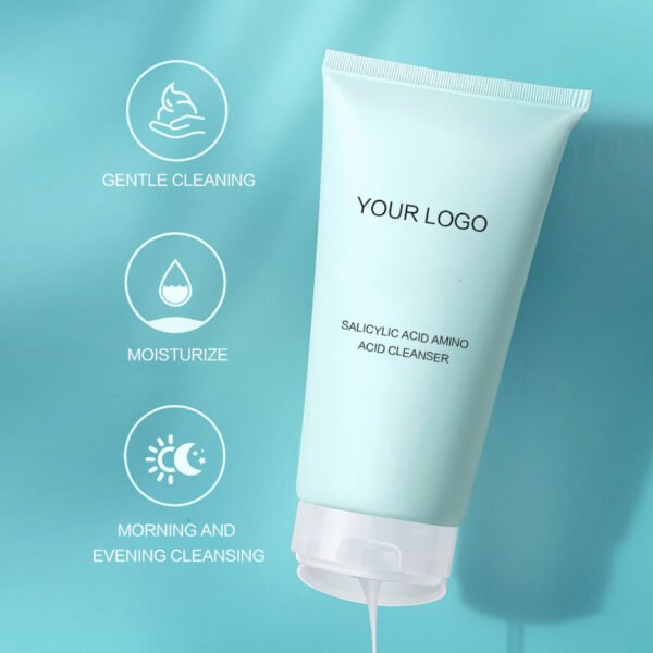 NIULOO Factory Customized Amazon TikTok Hot Sale Salicylic Acid Amino Acid Facial Cleanser Women's Special Cleanser Cleansing Products Manufacturer Wholesale OEM Private Label - Image 5