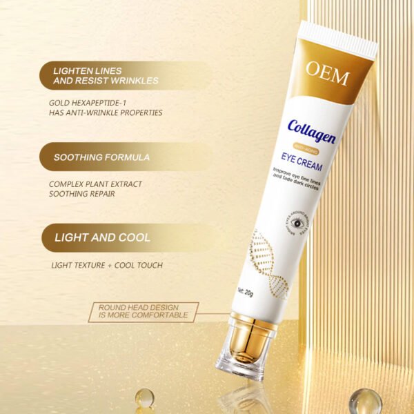 NIULOO Factory Customized Amazon TikTok Hot Selling Collagen Eye Cream Improves and Lightens Puffiness and Dark Circles Eye Cream Manufacturer OEM Private Label - Image 5