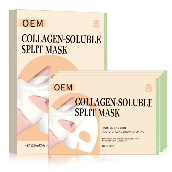 NIULOO Factory Customized Korean Hot Split Collagen Mask Whitening Transparent Dissolvable Upper and Lower Face Split Mask Manufacturer OEM Private Label - Image 6