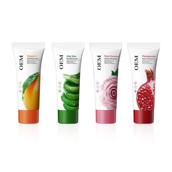 NIULOO Amazon TikTok Hot Sale Flower and Fruit Facial Cleanser Refreshing Moisturizing Cleansing Dirt Cleanser Facial Skin Care Products Manufacturer OEM Private Label - Image 6