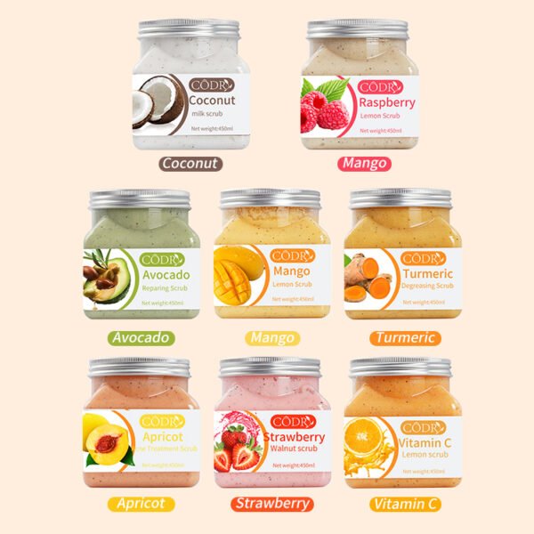 NIULOO Factory Customized Amazon TikTok Hot Selling Fruit Bath Salt Scrub Exfoliating Stain Removing Body Care Scrub Manufacturer OEM Private Label - Image 6